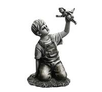 HABITZ Banksy Sculpture Décoration Nordique Créatif Garçon Résine Statue Ornements Salon Street Art Design Sculpture Sculptures Modèle Moderne Figure Stable for Bureau Table,Salon,Chambre