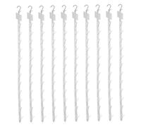 HABITZ Lot de 10 Supports De Suspension Station avec Crochet Présentoirs Transparents en Polypropylène 12 Supports À Collations Suspendus avec en-tête Clip De Suspension for Chips, Snacks, Bonbons
