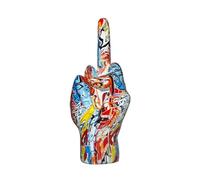 HABITZ Statue De Doigt d'honneur Graffiti Sculpture en Résine Décoration De Table Accessoire De Bureau Unique La Maison,Le Bureau,Les Femmes Et Les Hommes,Cadeaux for Le Salon,La Chambre À Coucher
