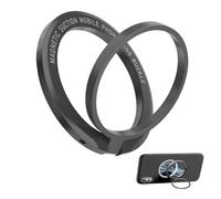 HABNI 1 Pièce Anneau Téléphone Magnétique - 360° Rotation, avec Anneau Métallique Compatible avec Charge sans Fil, Poignées Téléphone Amovible pour iPhone 16 15 14 13 Pro Max, Android, Noir