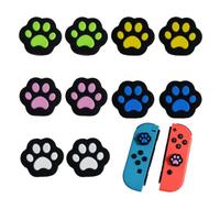 HABNI 10 Pcs Capuchon Joystick Ps5 Capuchons De Poignée En Forme De Patte De Chat Coque De Manette En Silicone Souple Compatible Avec Nintendo Switch Oled Switch Lite