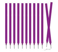 HABNI 12 Pièces Recharge Stylo Gel Effaçable, Compatibles avec Legami, Violet Recharges Effaçable, Pointe 0,7 mm, Hauteur 13 cm, Encre Thermosensible, Violet