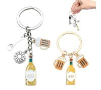 HABNI 2 Pcs Porte Clés Chope À Bière Porte Clés Mignon Porte Clés Mignon Et Exquis Pour Un Usage Quotidien Porte Clés Amusant À Bière Pour L'Anniversaire D'Un Ami Pour Fête De Bière Oktoberfest