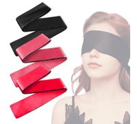 HABNI 3 Pcs Masques En Satin Doux Pour Les Yeux Pour Homme Et Femme Respirants Pour Le Sommeil Pour Voyage Sieste Cadeau De Saint Valentin 130×5Cm Noir Rouge