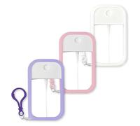 HABNI 3 Pièces 50ML Flacon Spray Vide Vaporisateur Parfum Livré Pour Parfum Huiles Essentielles et Cosmétiques, Réutilisable, Blanc, Rose, Violet