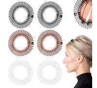 HABNI 6 Pcs Extensible Cheveux Peigne Full Circle Peigne Plastique Peigne Circulaire Plein Circulaire Stretch Peigne Accessoires De Coiffure Élégants Pour Femmes Et Filles Pour Extérieur Sport Tous
