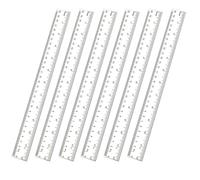 HABNI 6 Pièces Regle 30 cm, Règle Transparente, Règle en Plastique, étudiant Règle 30 cm, Échelle Double de 12 IN / 30 CM, Règle Flex pour l'école, le Bureau, la Maison