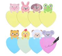 HABNI Lot De 8 Blocs-Notes Autocollants Avec Feuilles Mignonnes En Forme D'Animaux Post It Feuille Autocollante Design Pour Animaux Mini Jouets Anniversaires Cadeaux Enfants