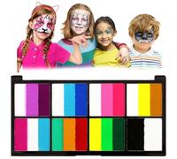 HABNI Palette Maquillage Enfant, Peinture Corporelle, 18 Couleurs Palette de Tatouage de Peinture à I'huile, Peinture pour le Visage, pour Halloween, Noël, Carnaval, Soirées à Thème