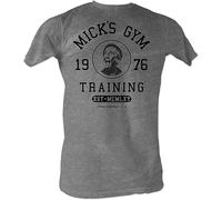 Habo Line Rocky Mick's Gym Training 1976 Distressed Heather T Shirt Tee Grey Manches Courtes(Medium)
