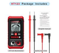 HABOTEST HT123 multimètre numérique intelligent testeur de mesure de continuité de résistance de tension AC/DC multimètre NCV avec rétro-éclairage - Type HT123 #A
