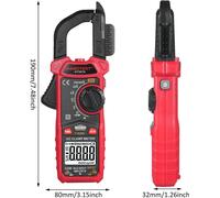 HABOTEST HT207A 2000 Counts Digital Clamp Meter Multimeter Handheld AC DC Voltage Current Voltmeter Diode Resistance Clamp Meter High-Precision Multifunctional Digital Display Clamp Meter