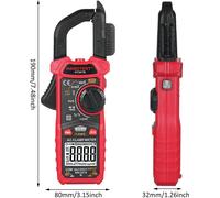 HABOTEST HT207B 4000 Counts Digital Clamp Meter Multimeter Handheld AC DC Voltage Current Voltmeter Diode Resistance Clamp Meter High-Precision Multifunctional Digital Display Clamp Meter