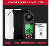 Habotest Ht605s Anémomètre Numérique Compteur De Vitesse Du Vent Avec Rétro-Éclairage Écran Lcd Débitmètre D'air Pour Voile Surf Drone Volant - Type Ht605s #A-Générique