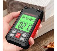 HABOTEST HT633 Humidimètre pour bois à broche, détecteur d'humidité numérique avec écran LCD rétroéclairé, mesure de la température ambiante et de l'humidité pour le bois et les