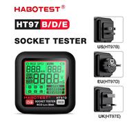 HABOTEST HT97 testeur de prise numérique détecteur de tension intelligent RCD GFCI Test de tension prise ue US UK grand testeur de prise d'affichage HT97D (EU Plug)