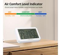 HABOTEST Mini hygromètre et thermomètre numérique d'intérieur Capteur de température ambiante avec support et trou Jauge de température et d'humidité pour la maison, la serre, le jardin, la cave, le p