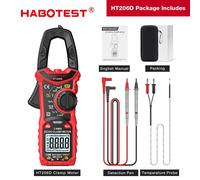 Habotest-Pince Ampèremétrique Numérique Ht206,Courant Cc/Ca,600a,Testeur De Tension,Puzzles Amp Hz,Itance Ncv,Test Ohm - Type Ht206d #B