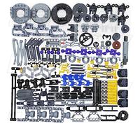 Habow 192pcs Technic Parts - Axle Pin Connector, Wheels, Link Chain, Steering, Suspension, Engine, Linear Actuator, Shock Absorber, MOC Replacement Pieces