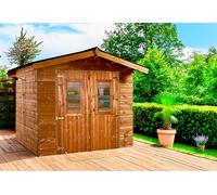 Abri THIERS madriers sans plancher, toit double pente 7,45 m²