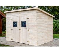 Habrita Abri de Jardin en Bois d’Épicéa Massif Brut 6,6 m² - CD 2820.02