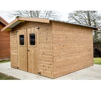 Abri de jardin 11.97m² brun doré tha3030.02t