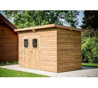 Habrita Abri de jardin en bois d’épicéa traité toit en acier Theora - 4,97 m² - THE 2818.02 T