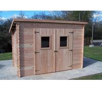 HABRITA Abri emboîté - 20 mm - Avec toiture en plaques ondulées - 5,62 m²