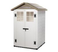 Abri de jardin résine 1,97 m2 beige/marron evo 120