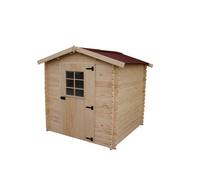 Abri de jardin madriers massifs 3.24 m² bois naturel vd2020.02n