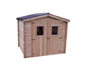 HABRITA Abri emboîté - 28 mm - Avec toiture en plaques ondulées - 5,32 m²