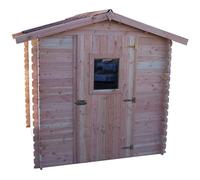 HABRITA Abri emboîté - 28 mm - Avec toiture en plaques ondulées Onduline- 4,28 m²