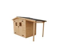 Habrita Abri de jardin bois ed2416.01b 3,48x1,87 m – 6,50 m² avec plancher et bûcher