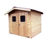 Abri THIERS madriers sans plancher, toit double pente 7,45 m²