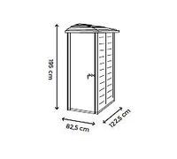 Petit abri de jardin rsine PVC adossable 1,16 m Ep. 22 mm Evo 100.1