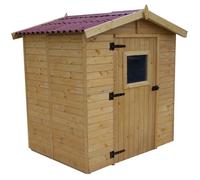 HABRITA - Abri Panneau - 16 mm - Surface extérieure : 3,37 m2 - Bois massif avec plancher