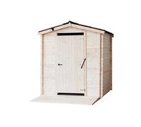 Habrita Foresta Abri Toilette sèche Alpina 2,21x3,04m avec Plancher Rampe d'accès et kit Accessoires pour PMR