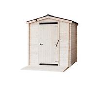 Habrita Abri WC bois massif avec plancher adapté aux Personnes à Mobilité Réduite
