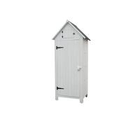 Habrita Armoire de jardin en bois 10 mm blanc 179 cm - ARM 0805 W