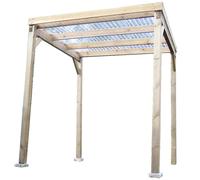 habrita carport autoclavé 4.00 m2 bois car2020ta