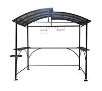 habrita carport barbecue à double toit gris anthracite car 2415 ac