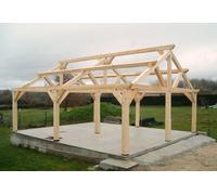 Habrita Carport double en bois sans couverture 6 x 5 m - AB 6050 ST
