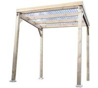 - Carport En Bois Autoclavé Toit Plat Couvert