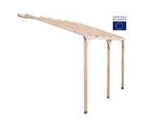 Pergola Murale Et Carport Adossable Autoclavé - 3 X 5 M - 15 M2 Habrita Multicolore