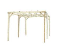 Carport traité autoclave 15 m² sans couverture car3050a2