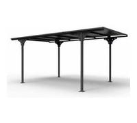 Habrita Carport en aluminium toit plat (294x500cm) - CAR 3050 ALTP