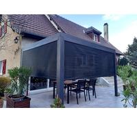 Habrita Pergola bioclimatique alu 10,8 m² - store latéral 2 côtés - PER 36R30R BI
