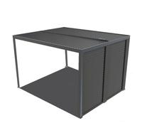 Habrita Pergola bioclimatique 10,8 m² - brise-soleil orientable 1 côté 3m - PER 3630V BI