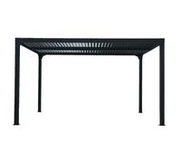 HABRITA Pergola bioclimatique en Aluminium - Gris anthracite - Surface de protection : 10,80 m2