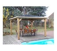 HABRITA Pool house Blueterm en bois massif - Poteau 14 x 12 cm